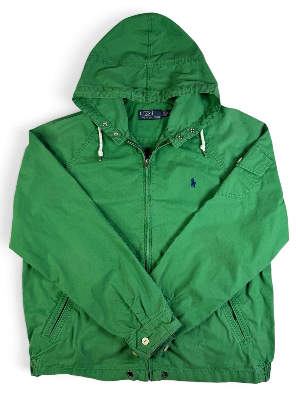 Polo Ralph Lauren Green Hooded Cotton Twill Jacket Men’s Large - Picture 7 of 11
